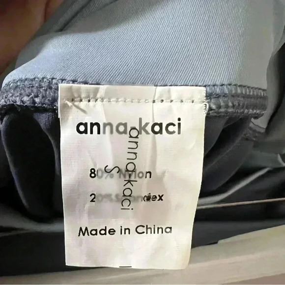 Anna-Kaci Two Toned Cross High Waist Leggings light & slate blue NWT yoga active - Picture 9 of 10
